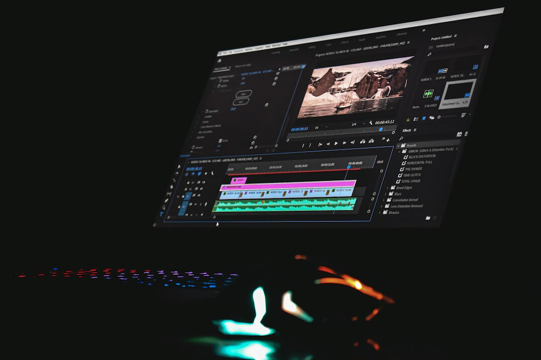 video editing software interface