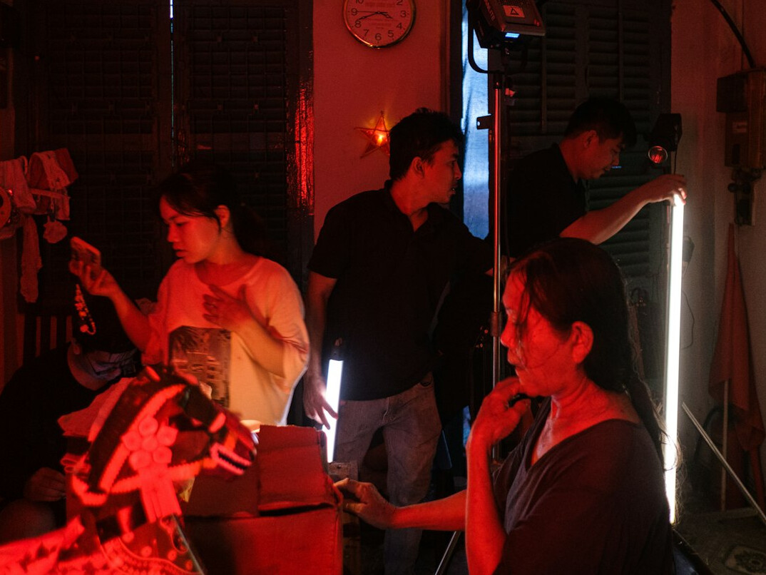 filmmaker directing scene