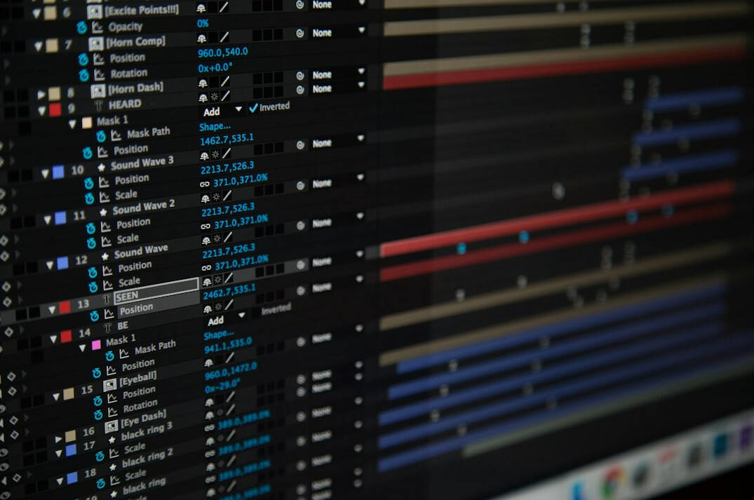 video editor working on timeline