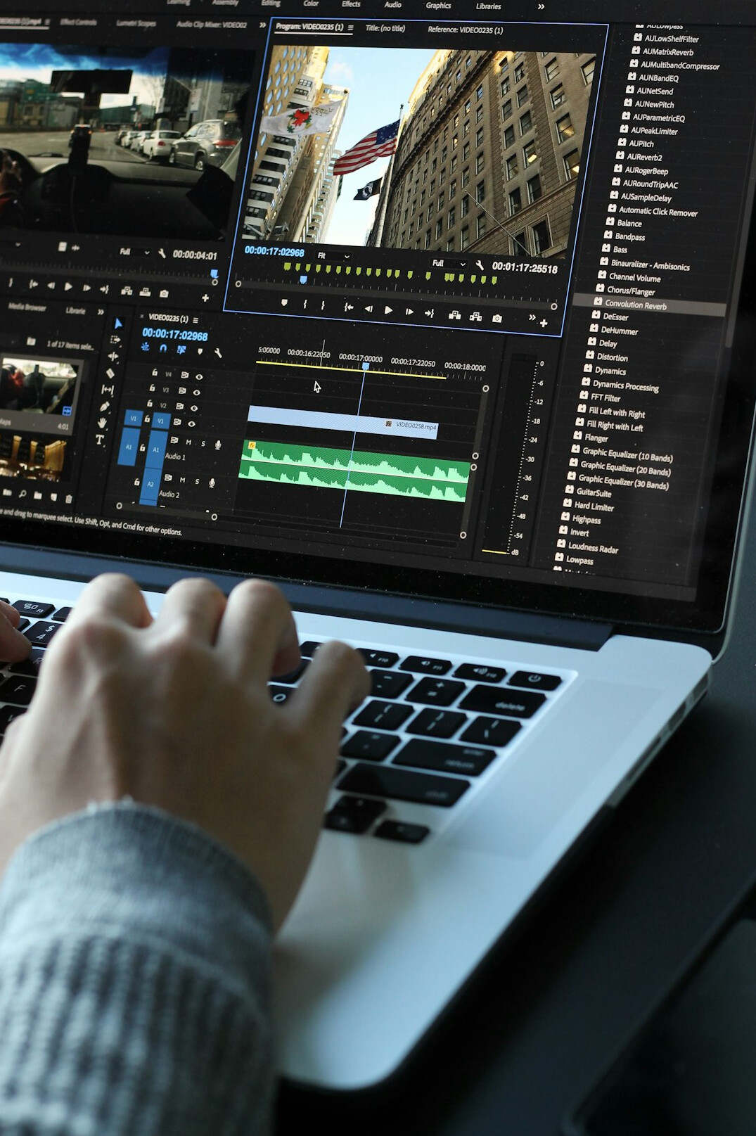 film editing software interface
