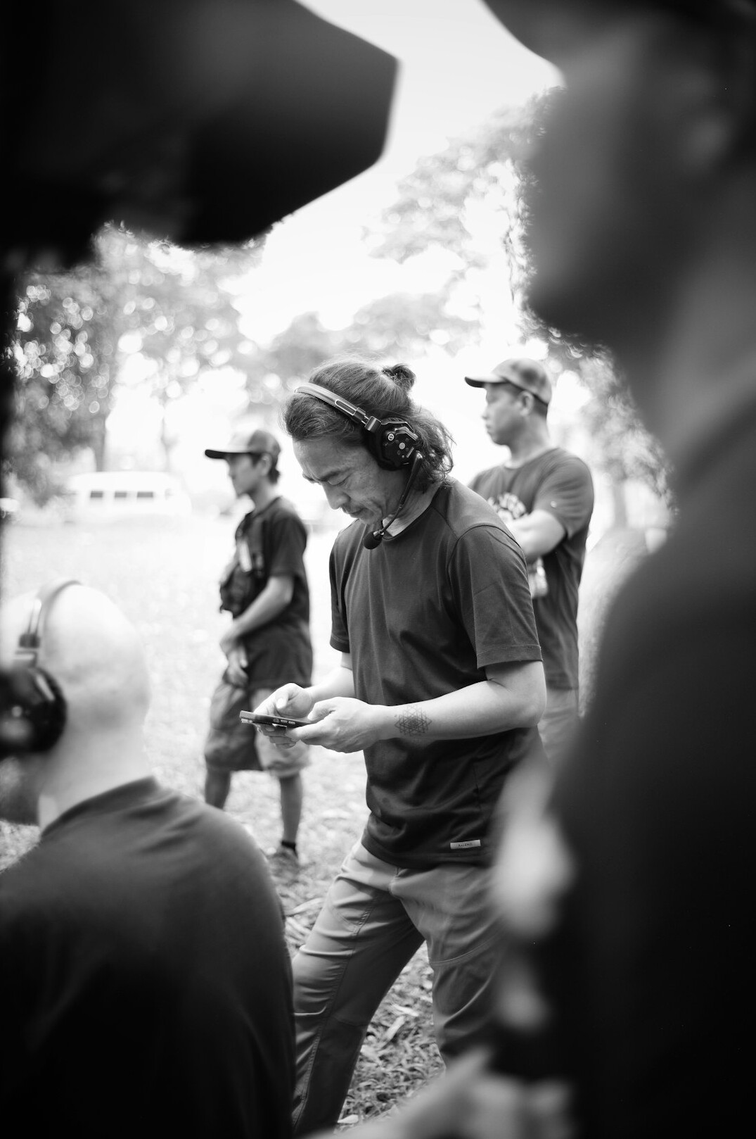 professional film crew on location