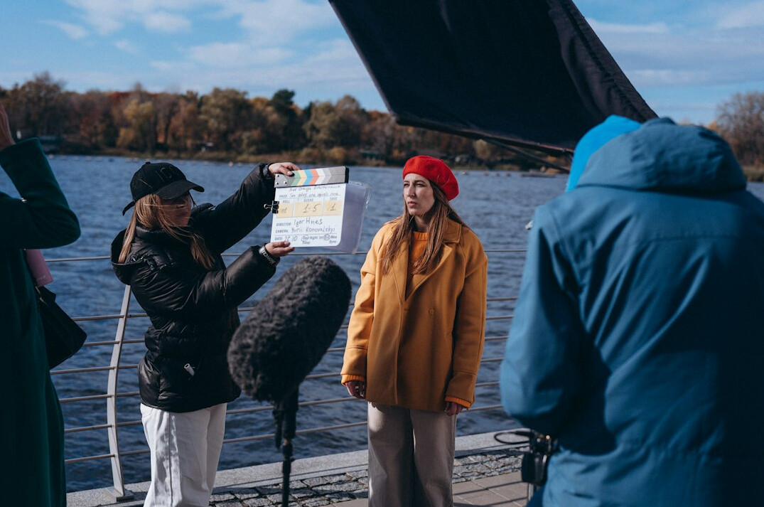 filmmaker directing scene