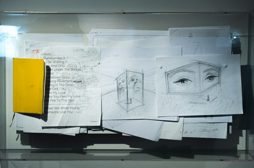storyboard sketch on paper