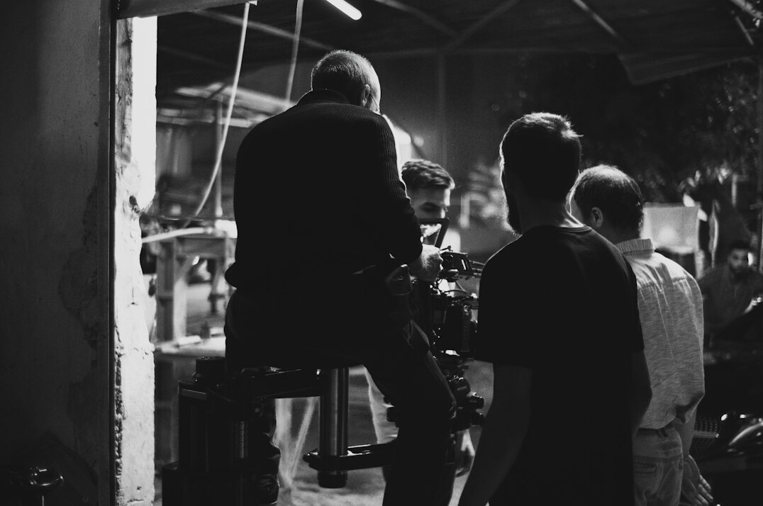 filmmaking team on set